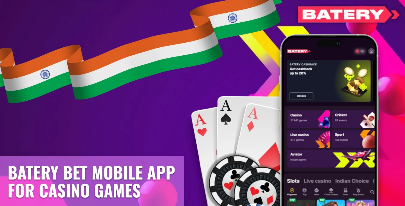 Batery Bet Mobile App for Casino Games